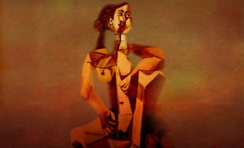 Mujer Sentada, geometrización de Pablo Picasso (1953), abstracción de Roberto_8815896130_l